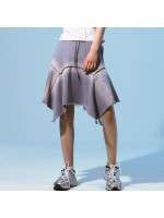 韓國PRENDA - GRADIENT RAWCUT SKIRT GRAY